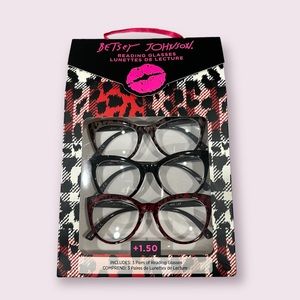 Betsey Johnson 3PCK Reading Glasses Set